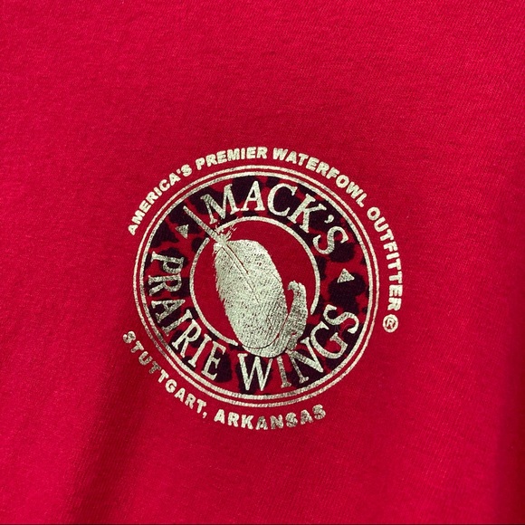 Mack’s Prairie Wings Red and Leopard Long Sleeve Tee Women’s Large - Picture 3 of 8
